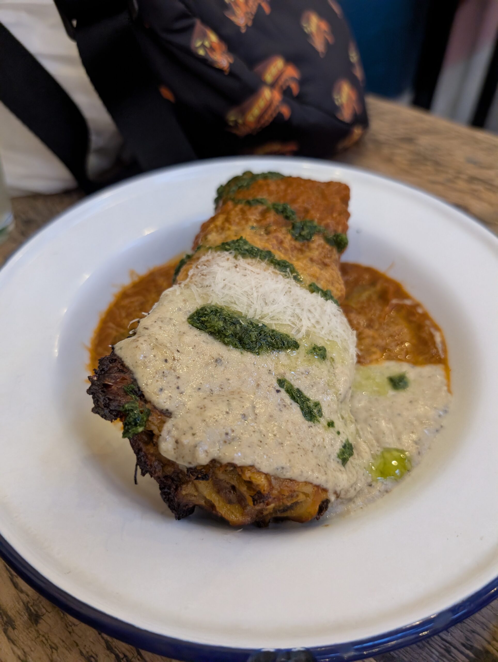 Polpetta lasagna Baltic Market Liverpool close-up